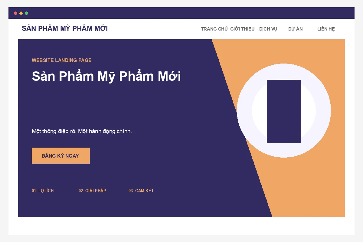 Ảnh xem trước Landing Page Sản Phẩm Mỹ Phẩm Mới
