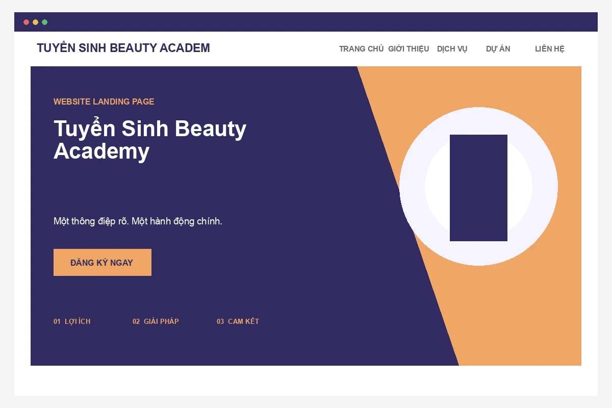 Ảnh xem trước Landing Page Tuyển Sinh Beauty Academy