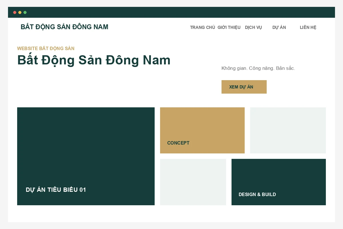 Ảnh xem trước Website Bất Động Sản Đông Nam
