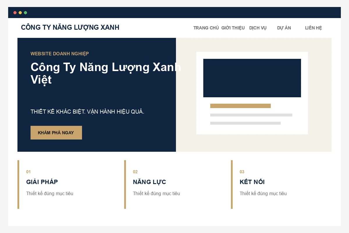 Ảnh xem trước Website Công Ty Năng Lượng Xanh Việt