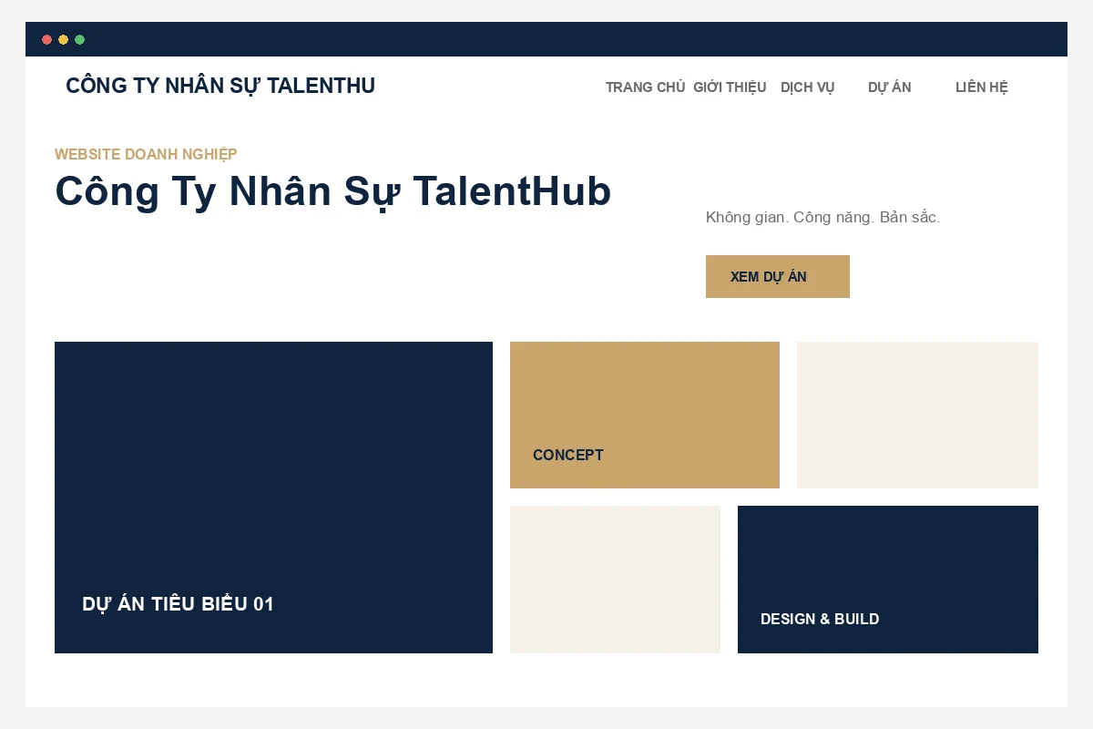 Ảnh xem trước Website Công Ty Nhân Sự TalentHub