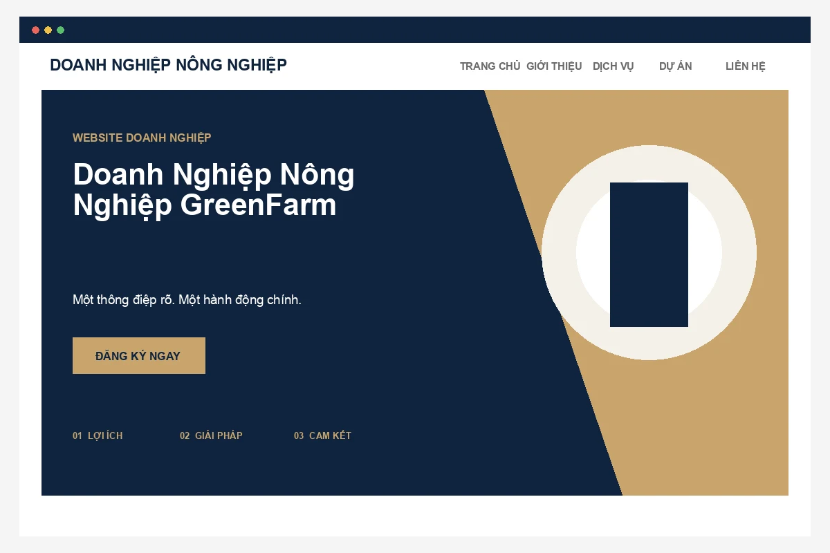 Ảnh xem trước Website Doanh Nghiệp Nông Nghiệp GreenFarm