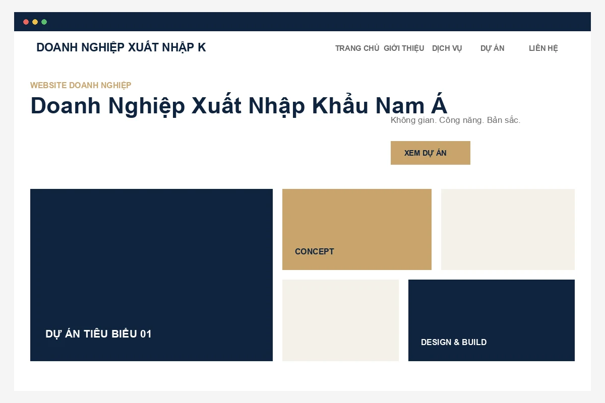 Ảnh xem trước Website Doanh Nghiệp Xuất Nhập Khẩu Nam Á
