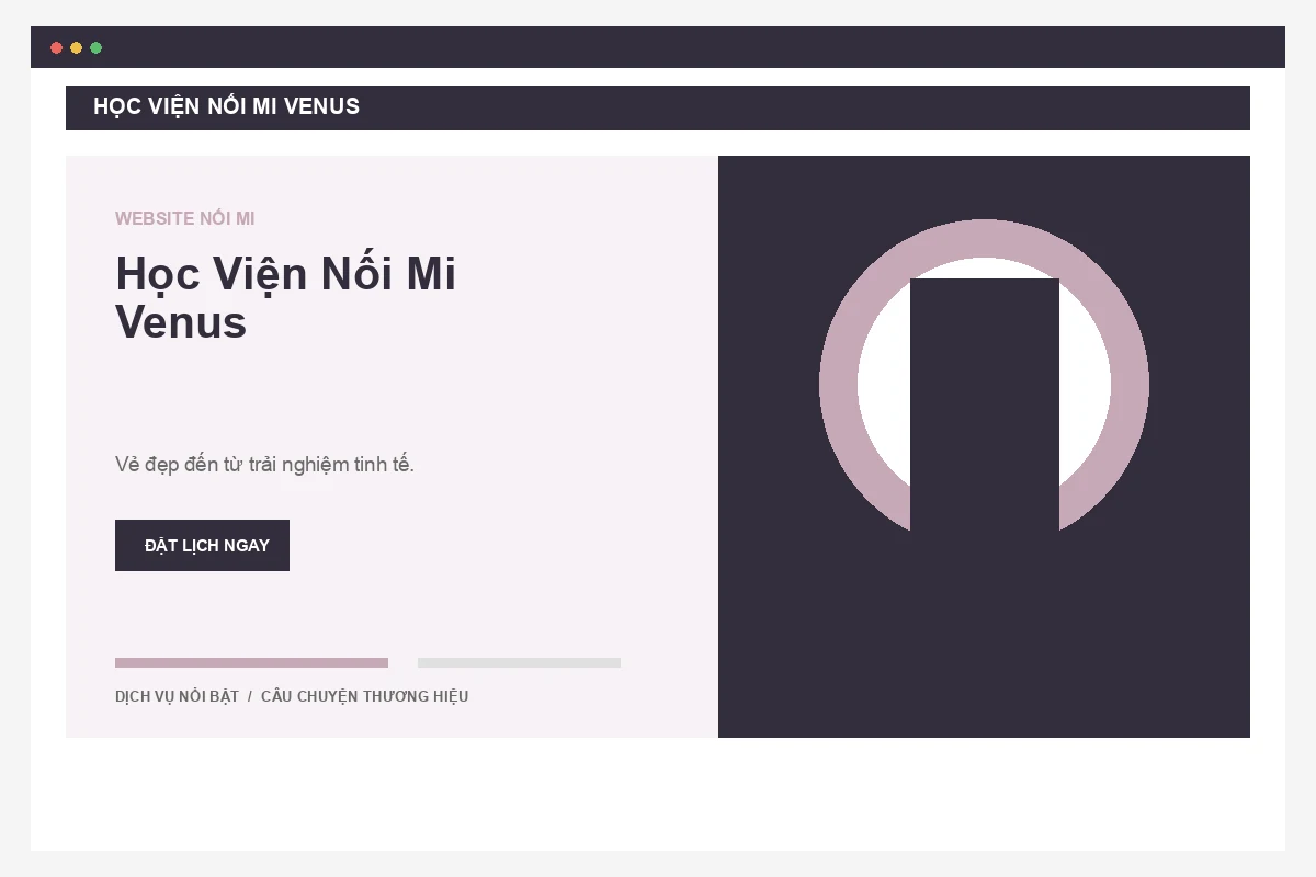 Ảnh xem trước Website Học Viện Nối Mi Venus