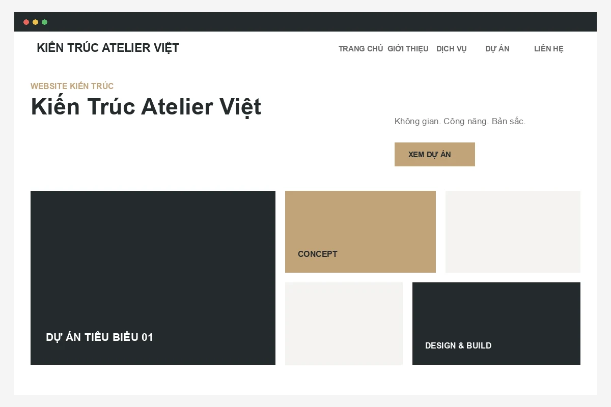 Ảnh xem trước Website Kiến Trúc Atelier Việt