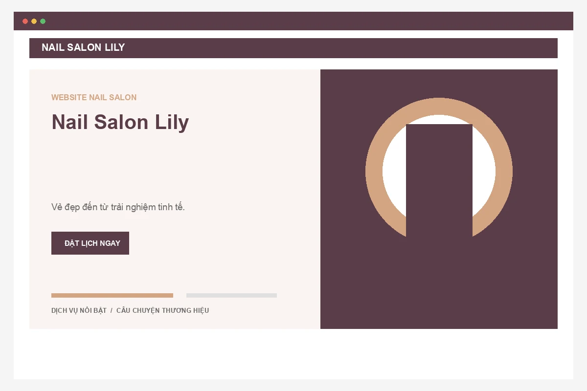 Ảnh xem trước Website Nail Salon Lily