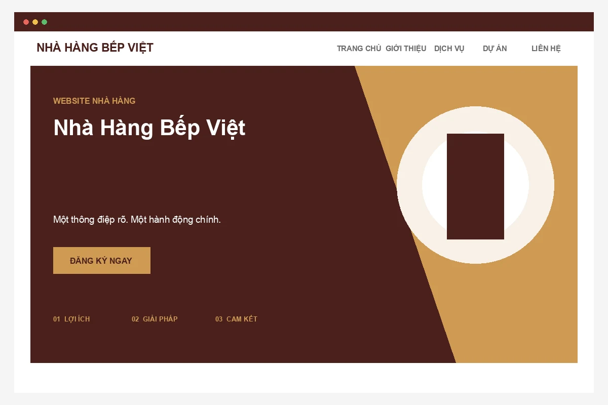 Ảnh xem trước Website Nhà Hàng Bếp Việt