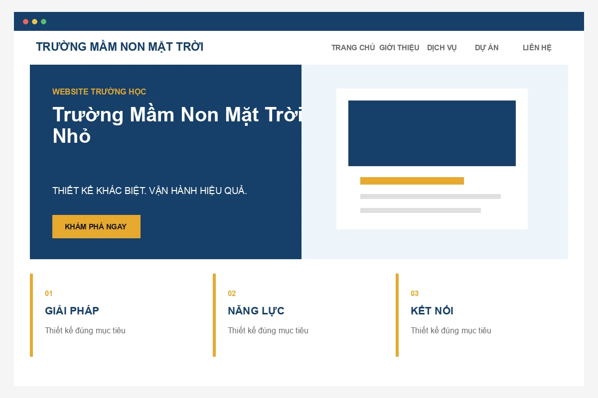 Ảnh xem trước Website Trường Mầm Non Mặt Trời Nhỏ