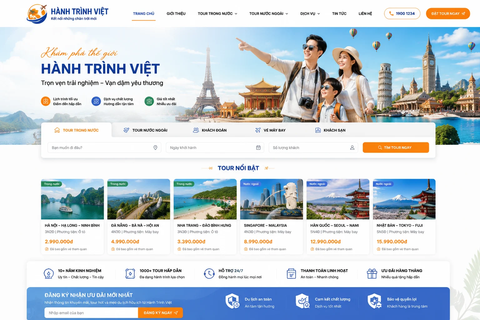 Ảnh xem trước Website Công Ty Du Lịch Hành Trình Việt